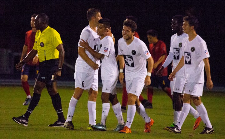 Houston FC goal celebration